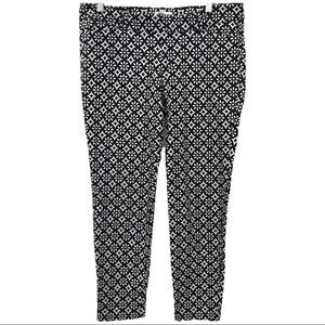 OLD NAVY DAISY Pants, Black/white Size 12